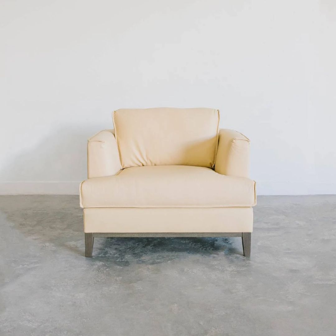 Bailee Cream Leather Chair