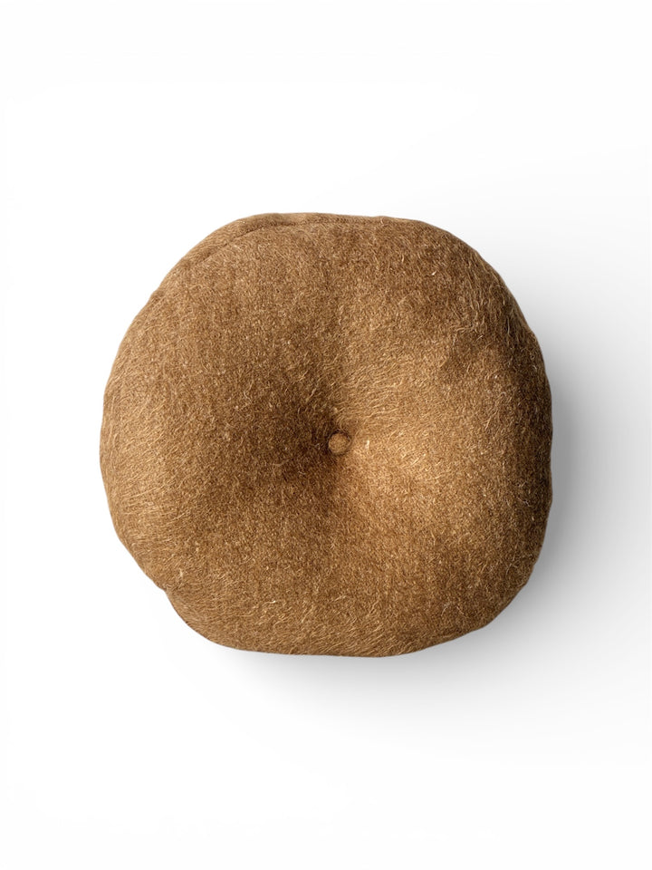 Warm Ochre Round Pillow