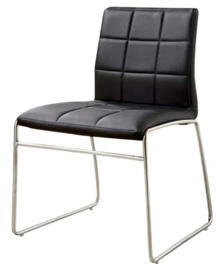 Padded Leatherette Chair Set of 2