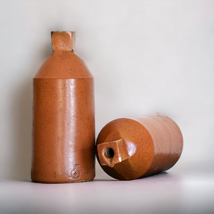 Vintage Stoneware Ink Bottle Set of 2