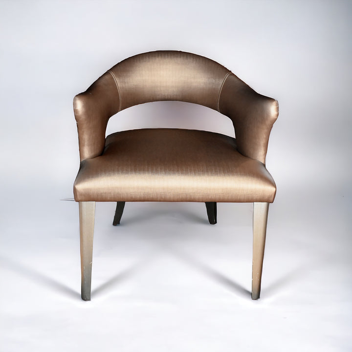 Copper Shimmer Satin Arm Chair