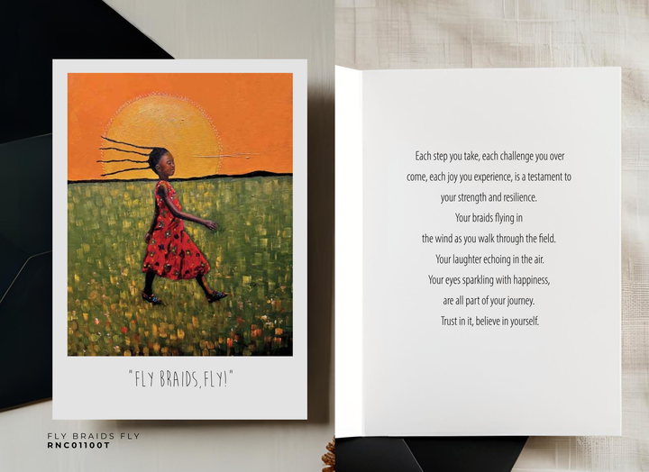 Greeting Card - Fly Braids Fly
