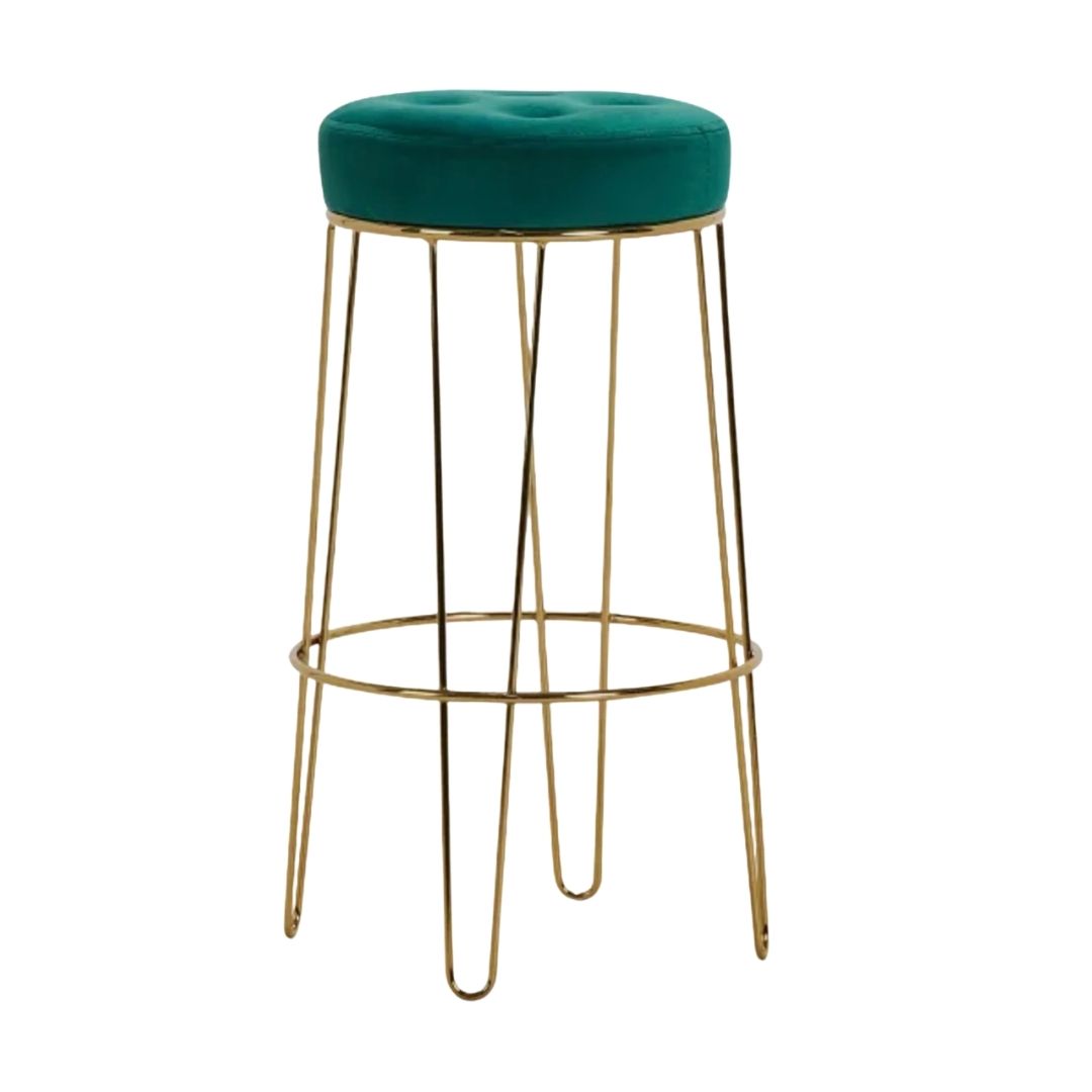 Cayman Dark Green Upholstered Barstool