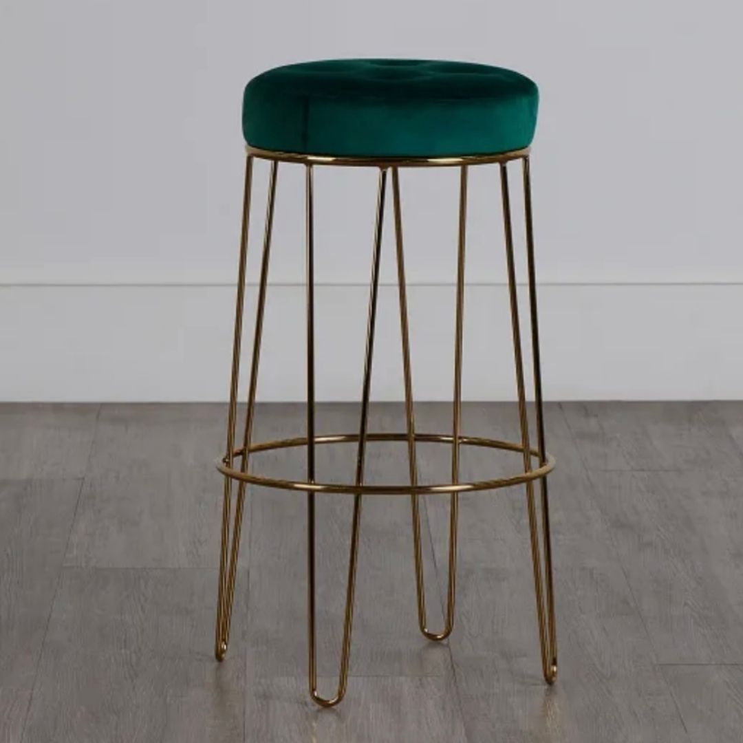 Cayman Dark Green Upholstered Barstool