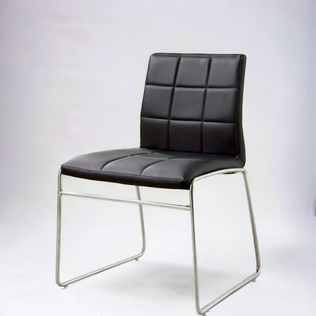 Padded Leatherette Chair Set of 2