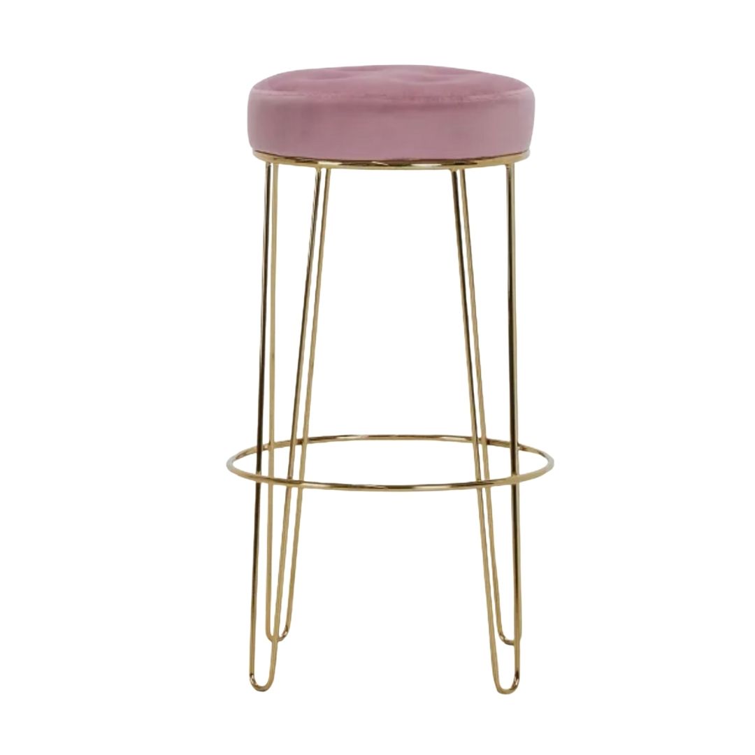 Cayman Light Pink Upholstered Barstool