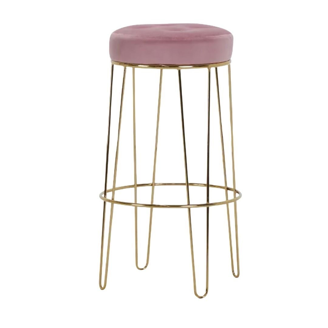 Cayman Light Pink Upholstered Barstool