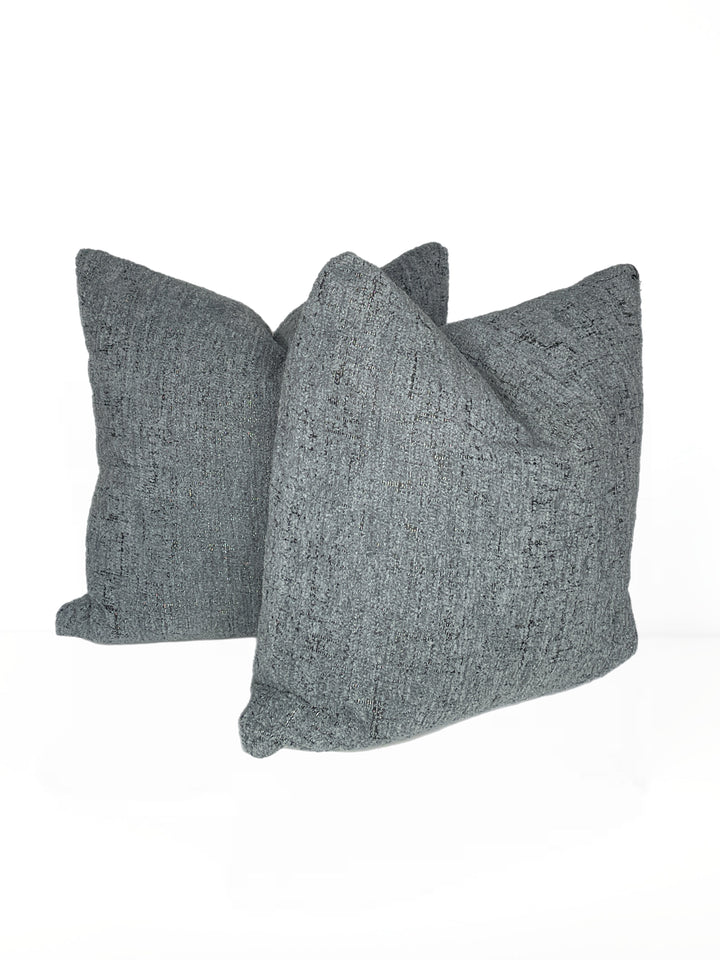 Textured Blue Square Pillow