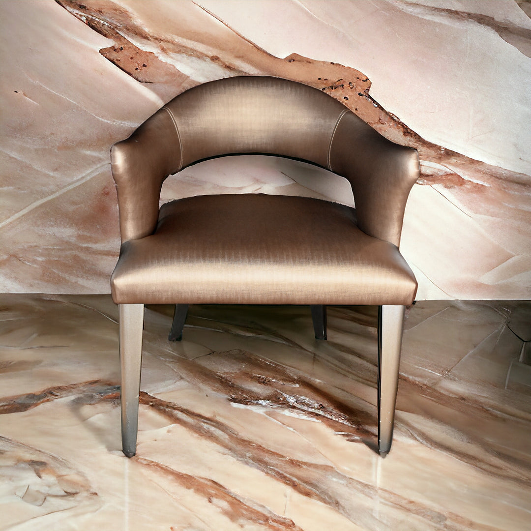 Copper Shimmer Satin Arm Chair