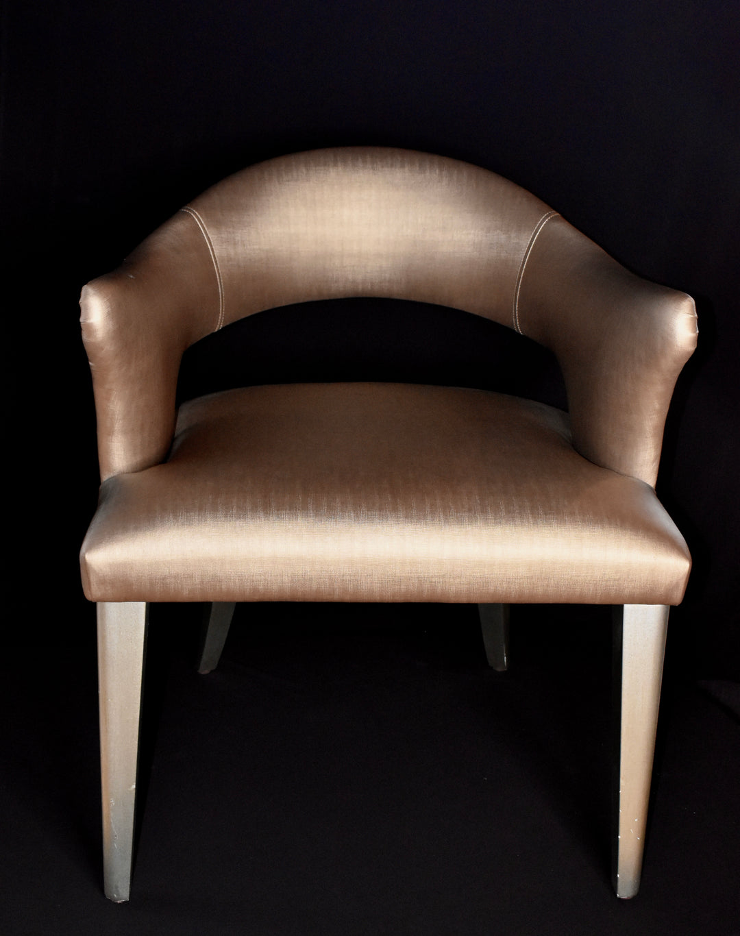 Copper Shimmer Satin Arm Chair