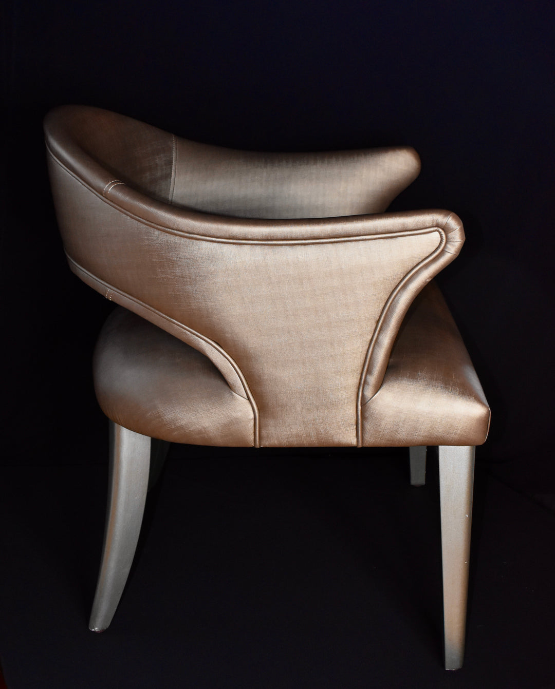 Copper Shimmer Satin Arm Chair