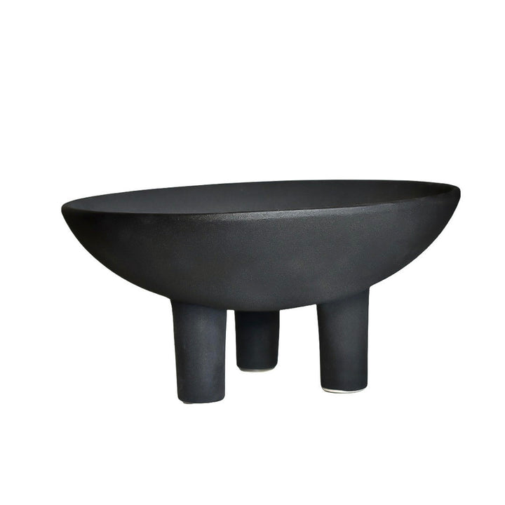 Black Triple Footed Pedestal Bowl