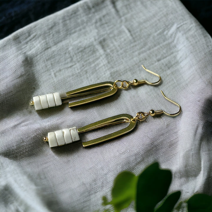 Heishi+Arch Dangle Earrings