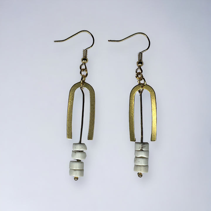 Heishi+Arch Dangle Earrings