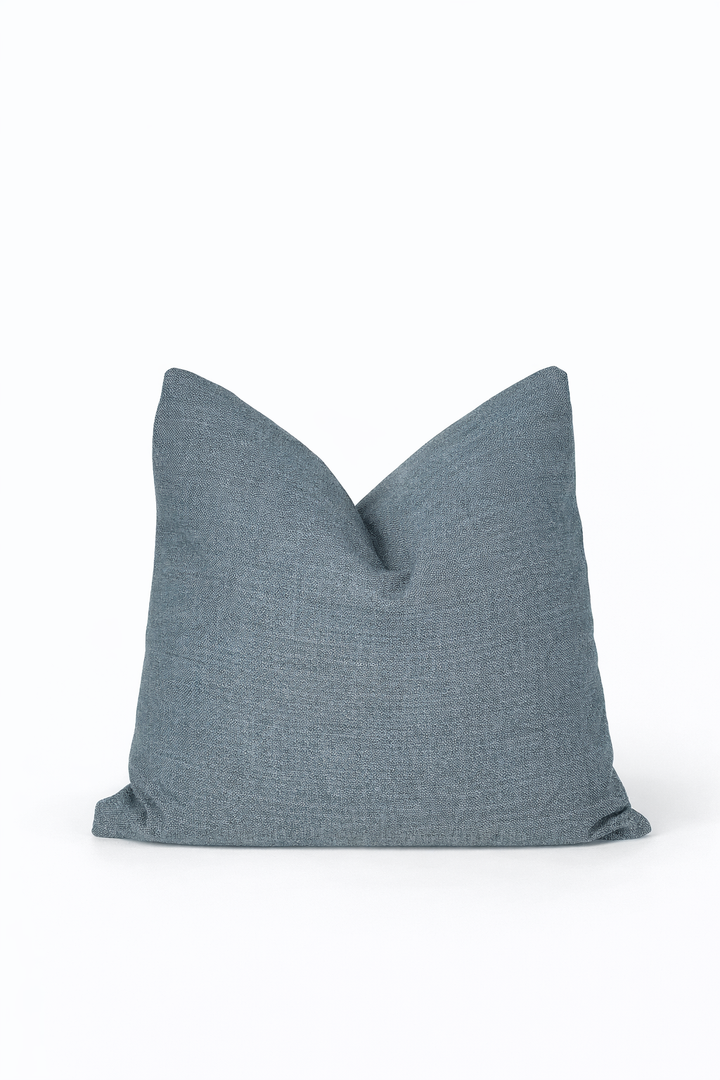 Soft Blue Textured Square Pillow