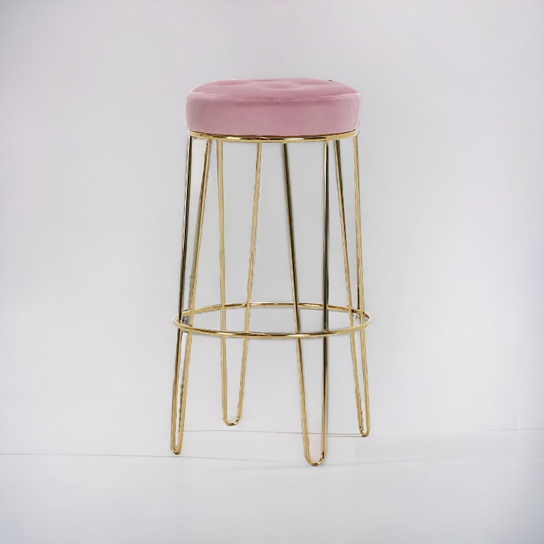 Cayman Light Pink Upholstered Barstool