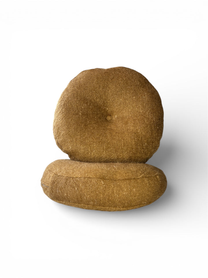 Warm Ochre Round Pillow
