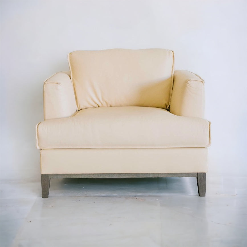 Bailee Cream Leather Chair