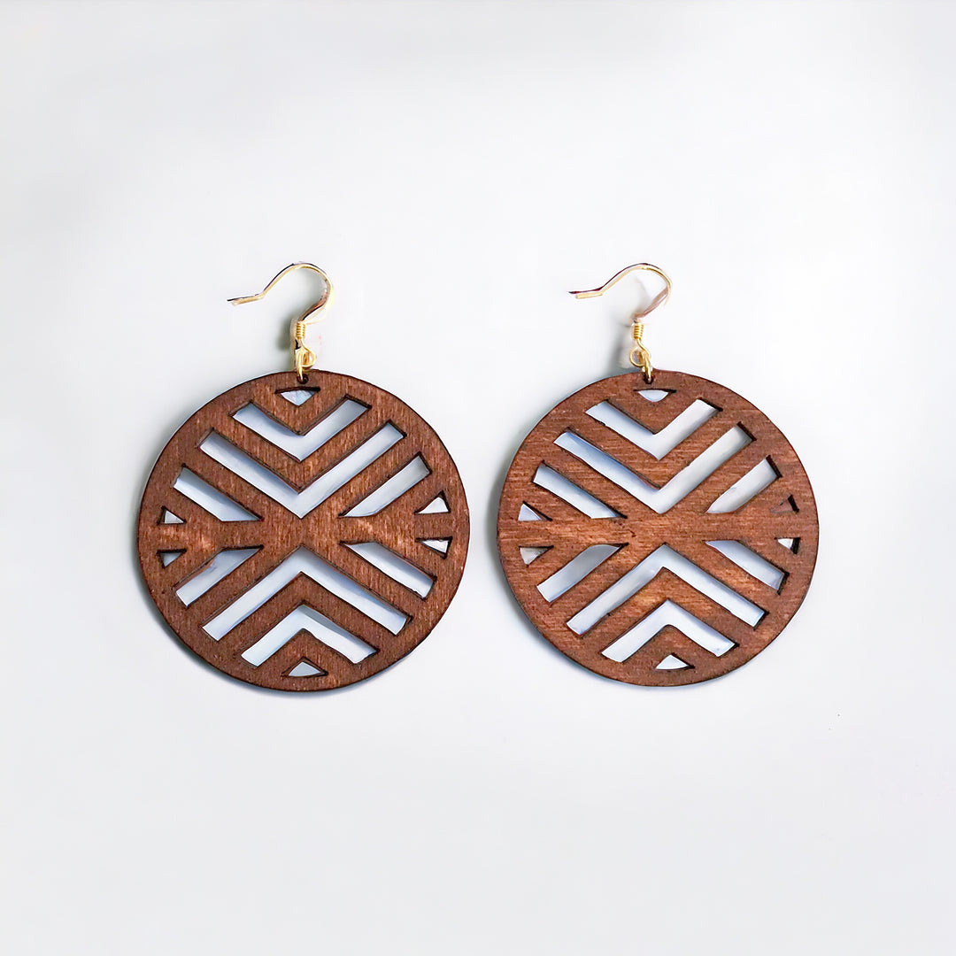 Wood Pattern Earrings