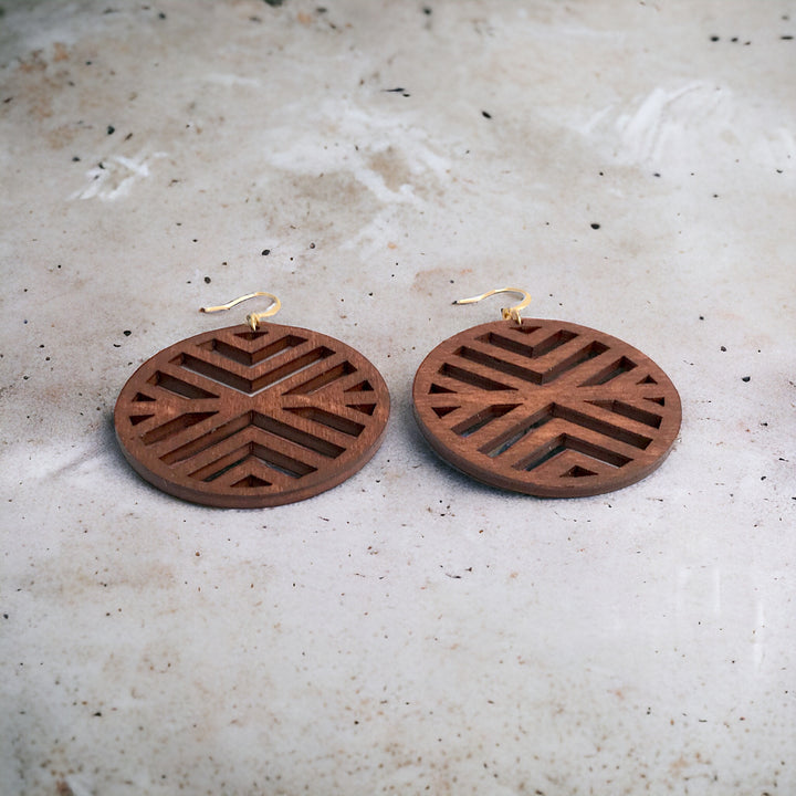 Wood Pattern Earrings