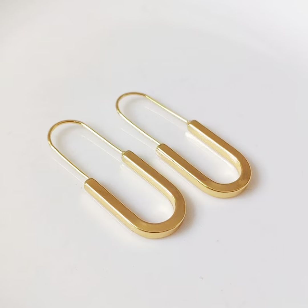 Gold Pin Earrings