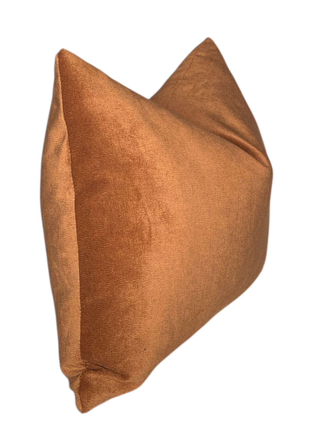 Velvet Lumbar Pillow – Burnt Ochre