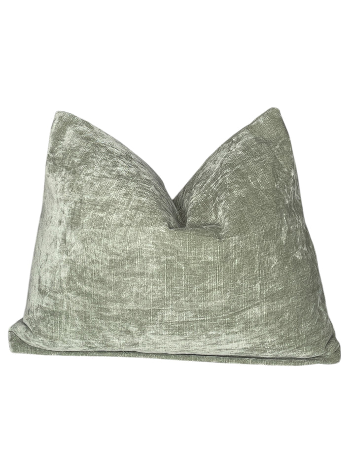 Soft Sage Velvet Pillow