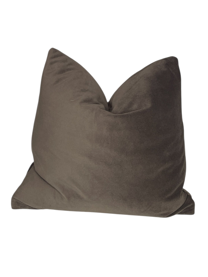 Velvet Solid Pillow- Deep Espresso Brown