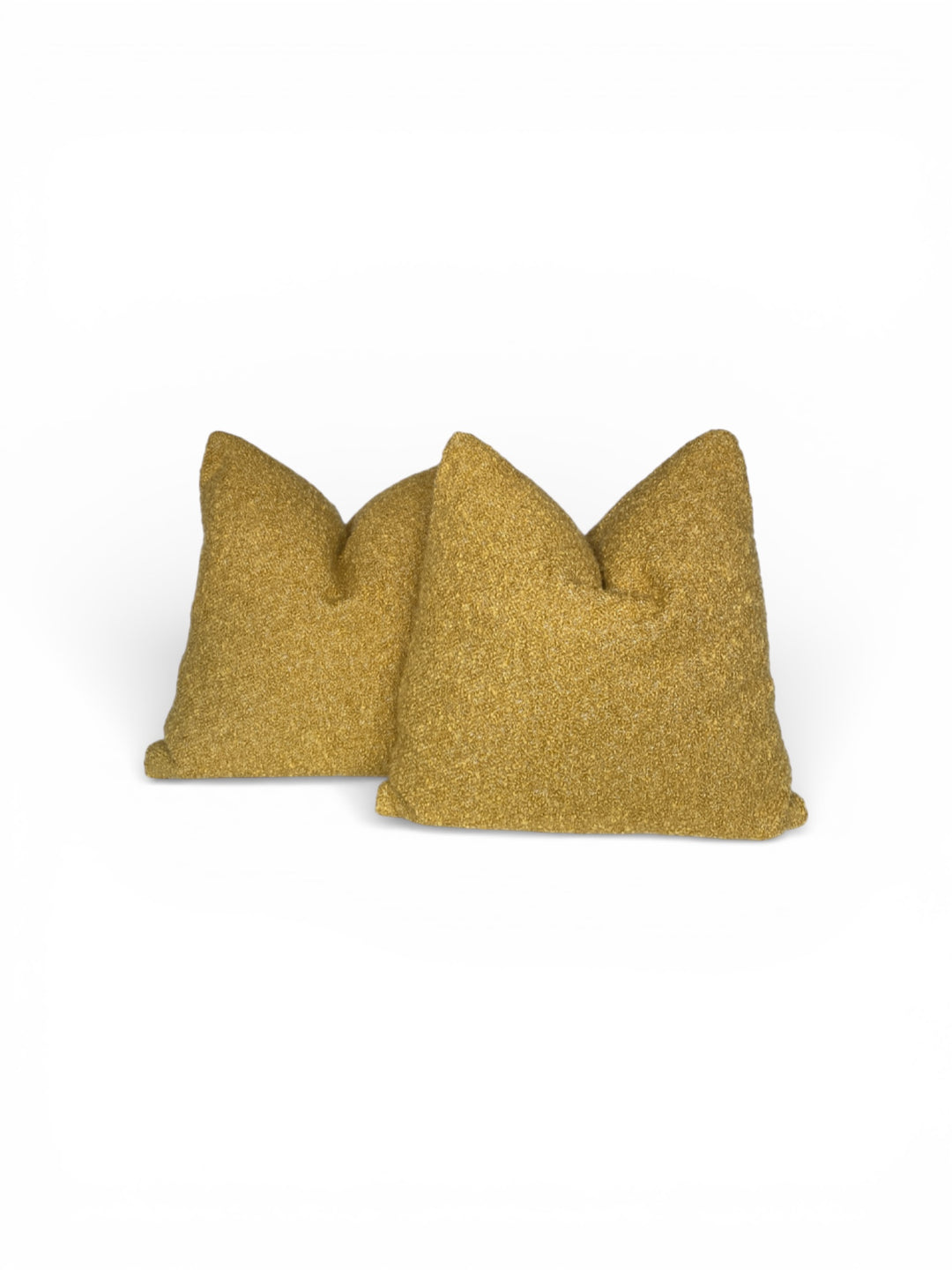 Golden Mustard Textured Square Pillow