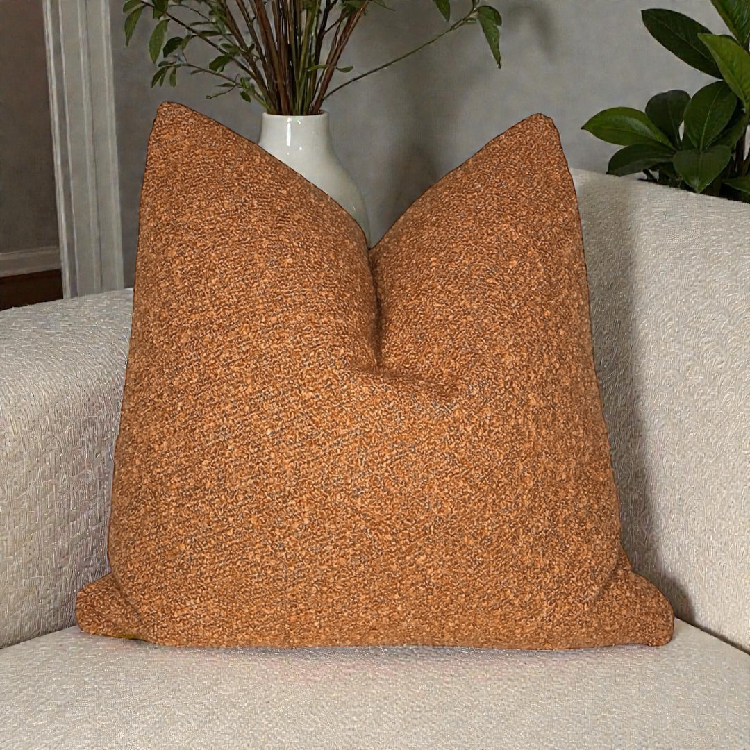 Textured Umber Square Pillow