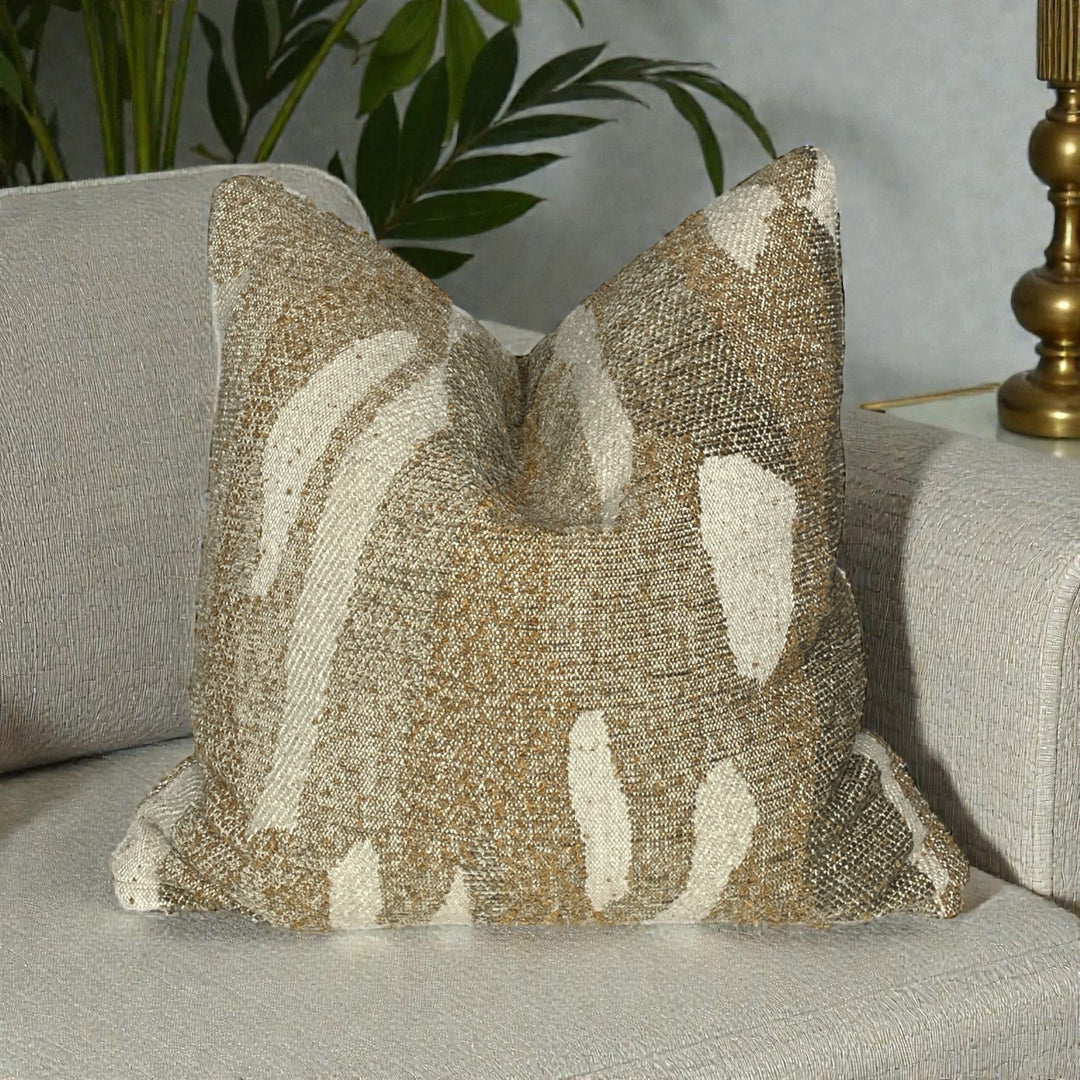 Abstract Woven Earth Square Pillow