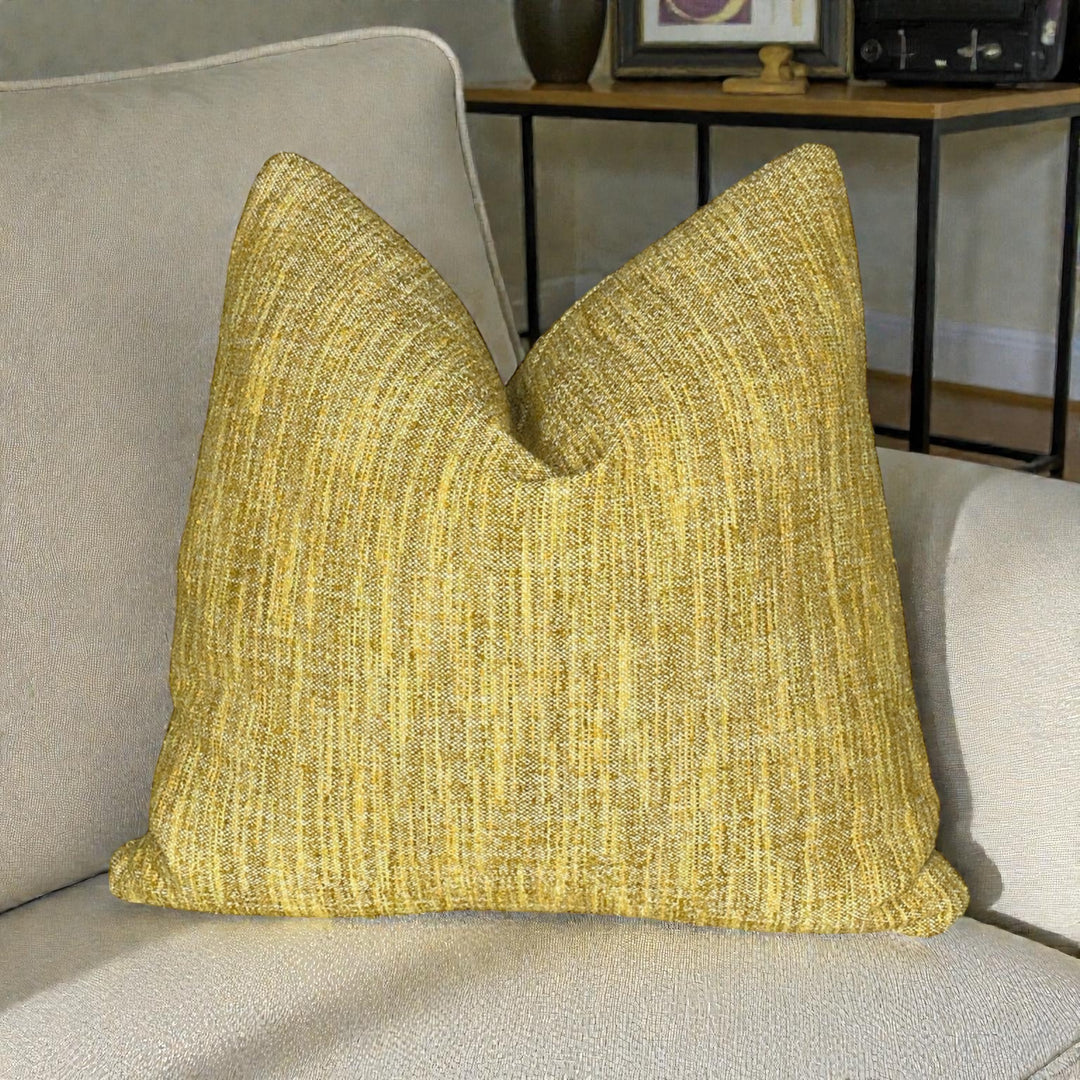 Golden Woven Square Pillow