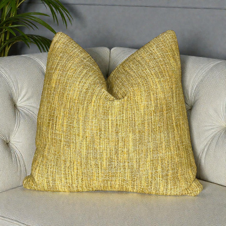 Golden Woven Square Pillow