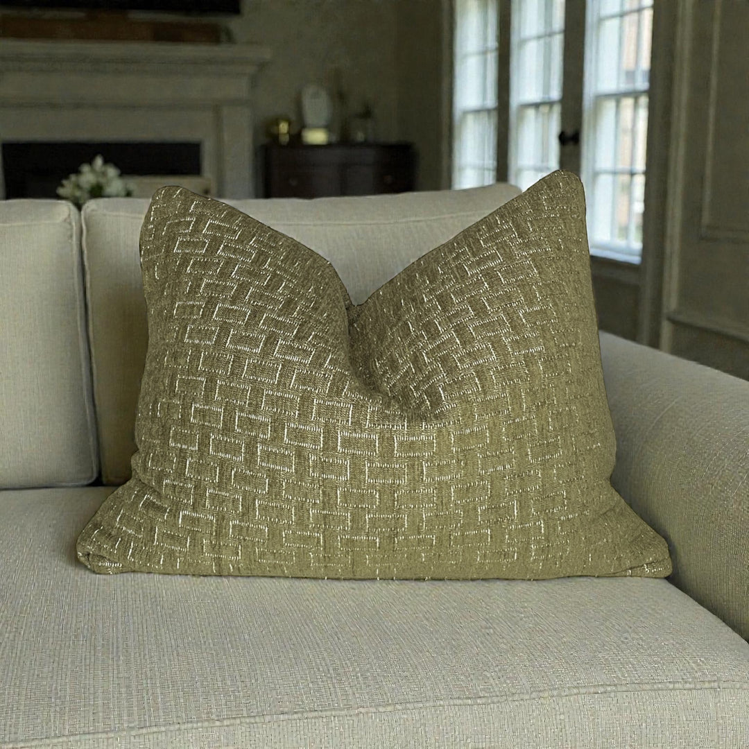 Moss Textured Lumbar Pillow