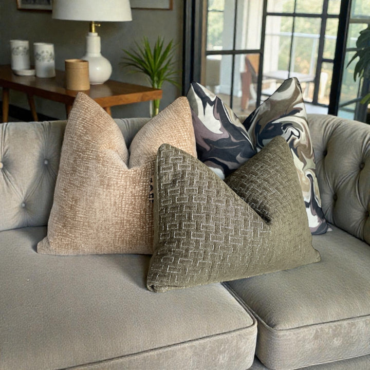 Moss Textured Lumbar Pillow