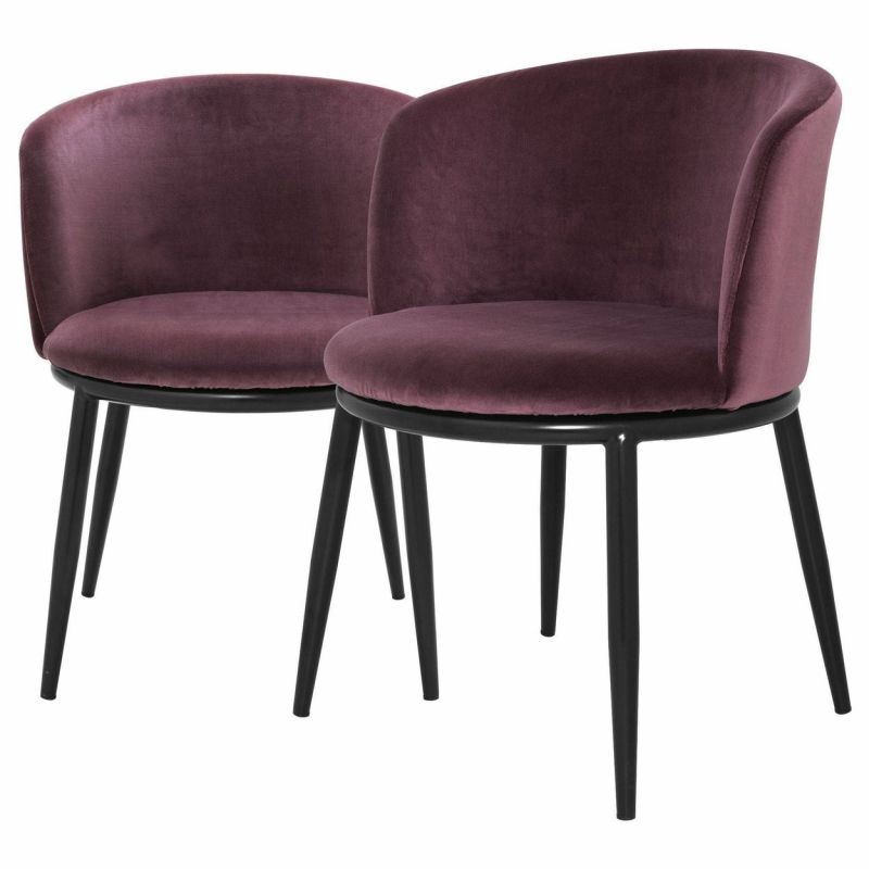 Eichholtz Filmore Cameron Purple Dining Chair - Set Of 2