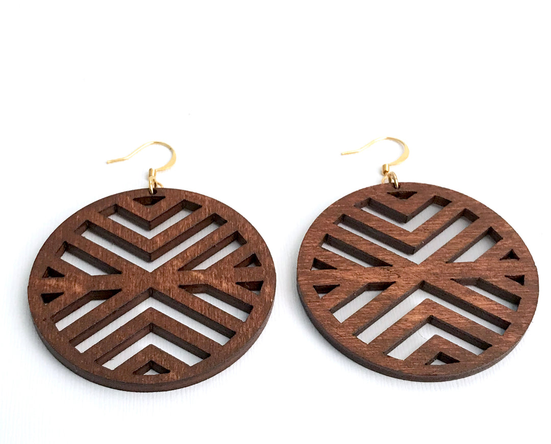 Wood Pattern Earrings