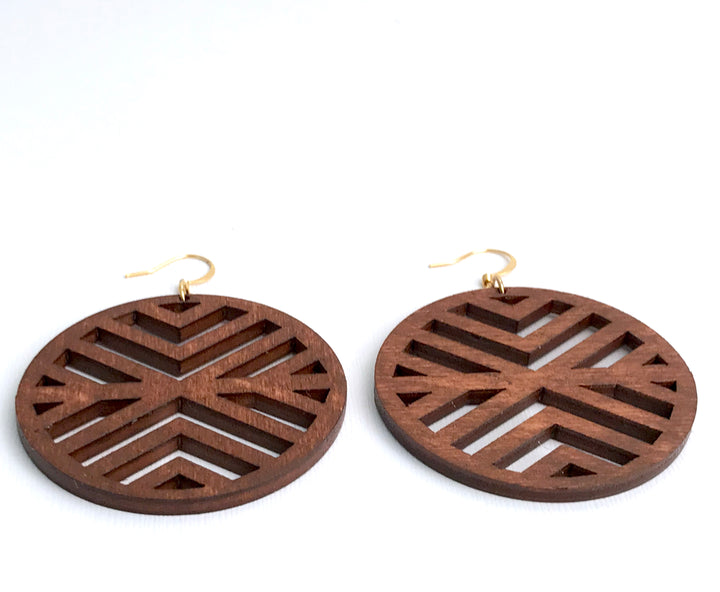 Wood Pattern Earrings