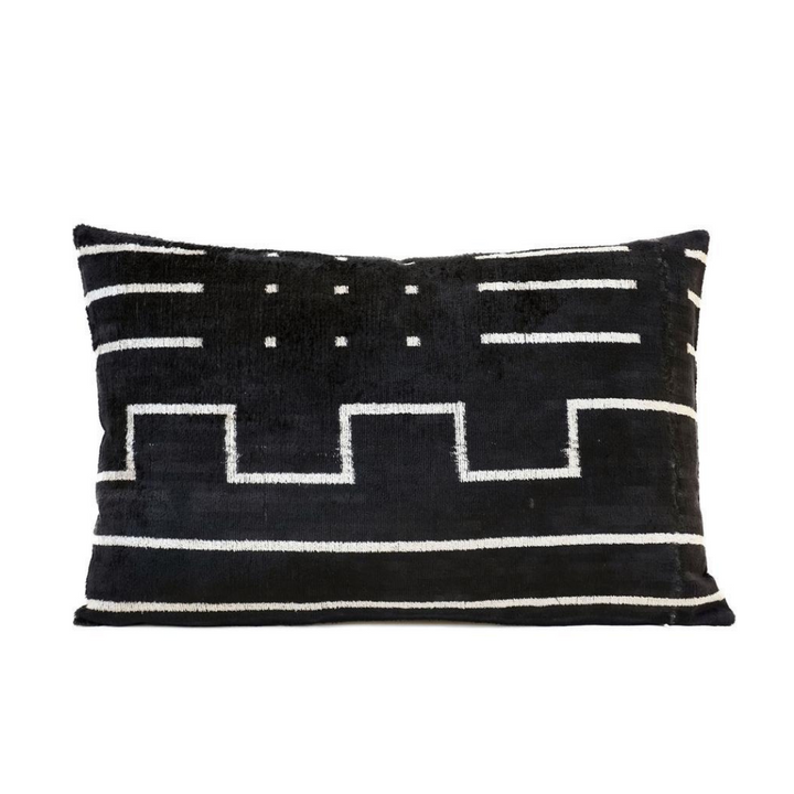 IKAT SILK/VELVET DECORATIVE PILLOW COVER