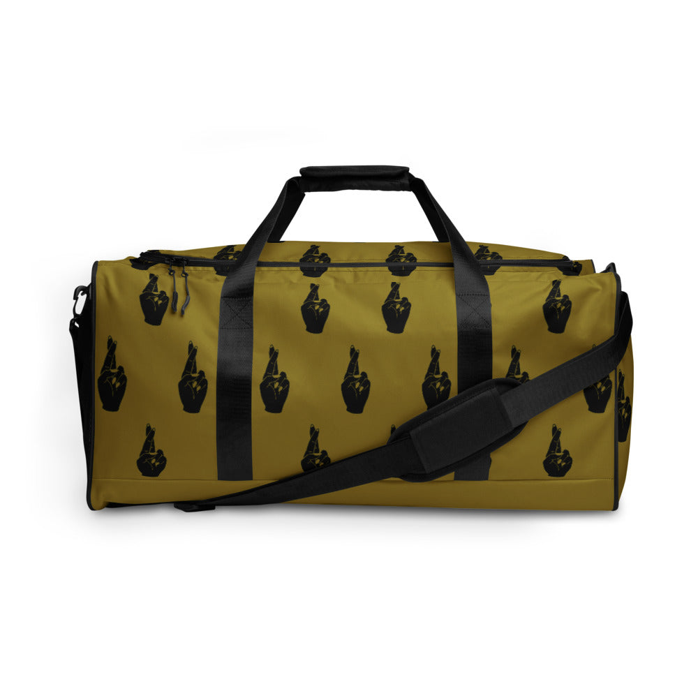 Crossed Fingers Duffle Bag - Dirty Gold