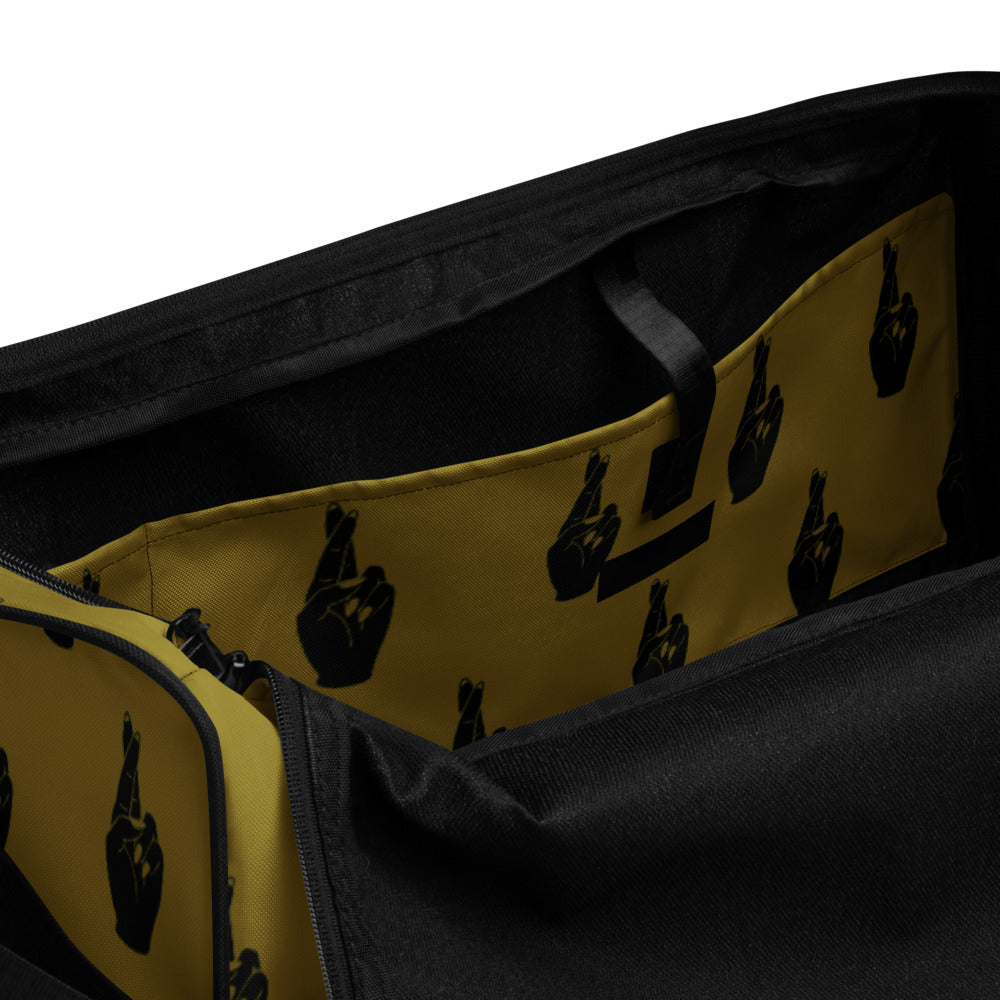 Crossed Fingers Duffle Bag - Dirty Gold