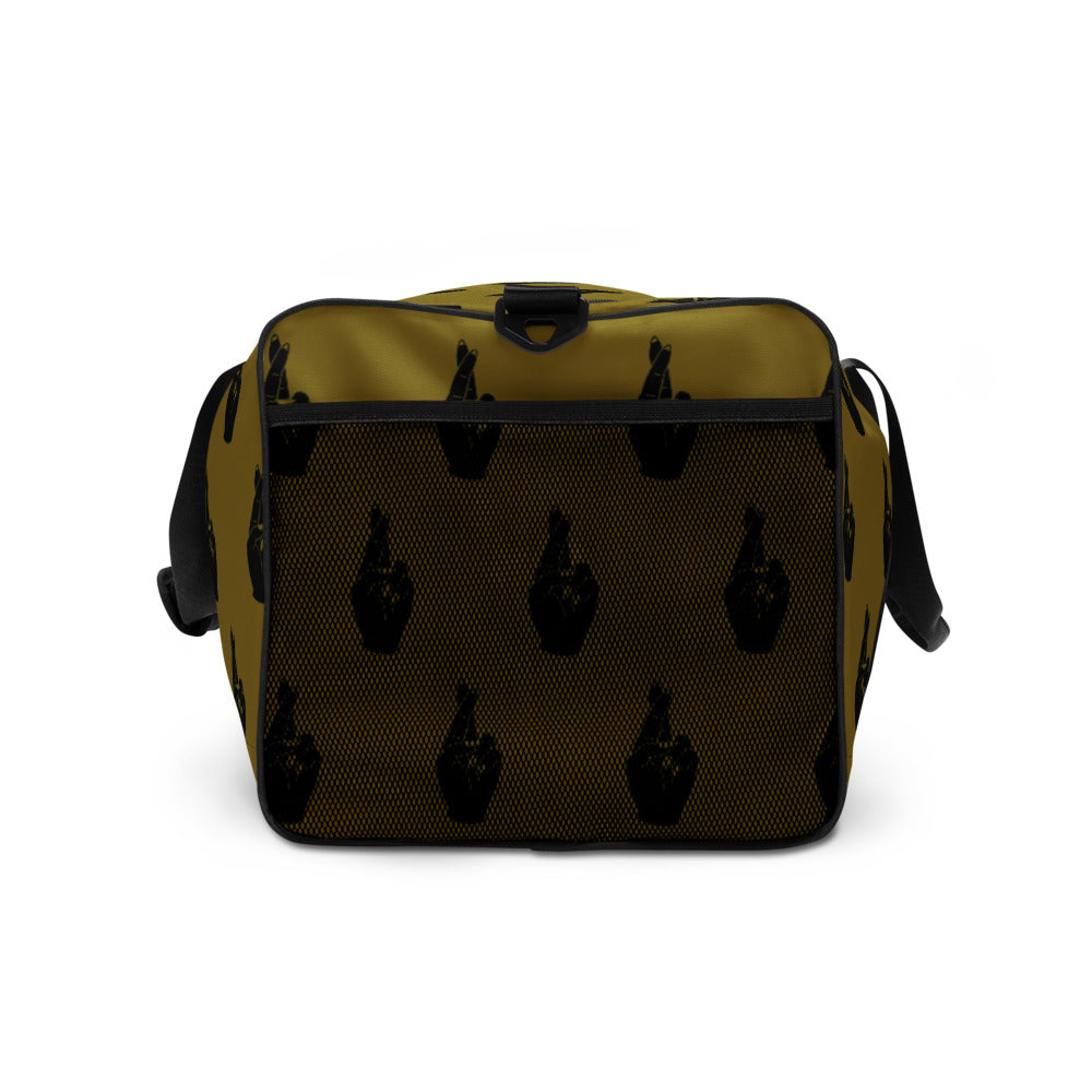 Crossed Fingers Duffle Bag - Dirty Gold