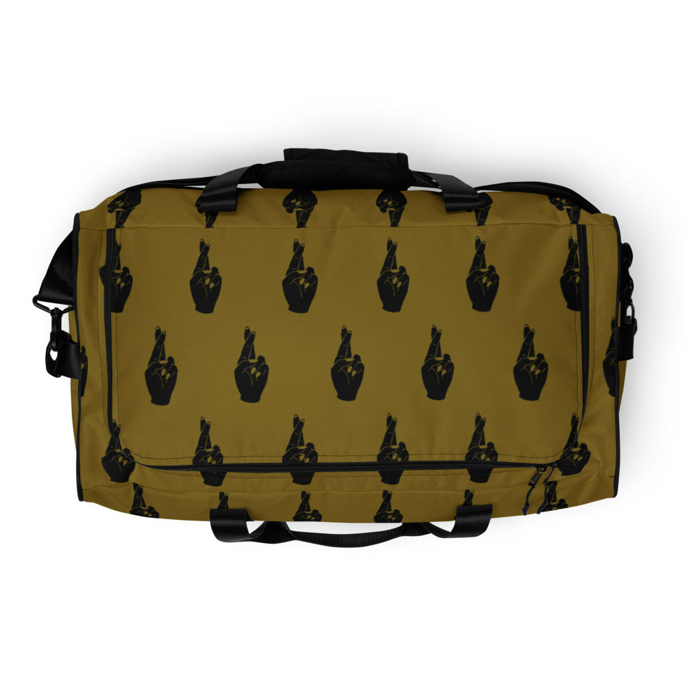 Crossed Fingers Duffle Bag - Dirty Gold